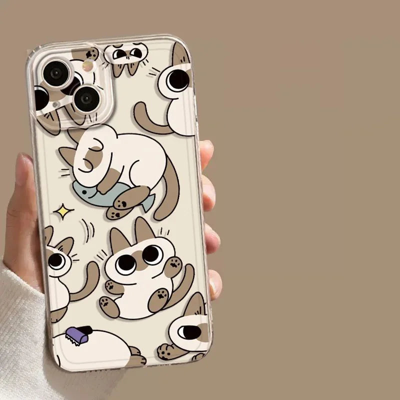 Cartoon Siamese iPhone Case