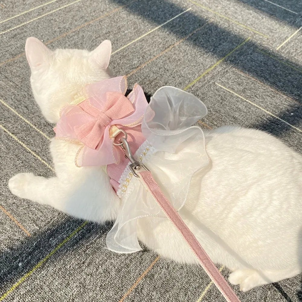 Princess Style Cat Harness Leash