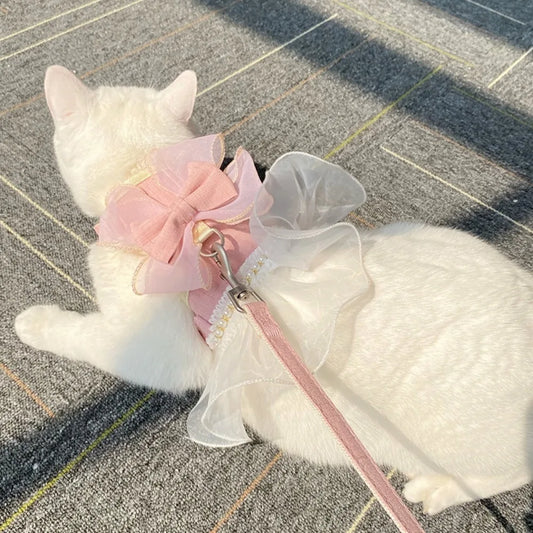 Princess Style Cat Harness Leash