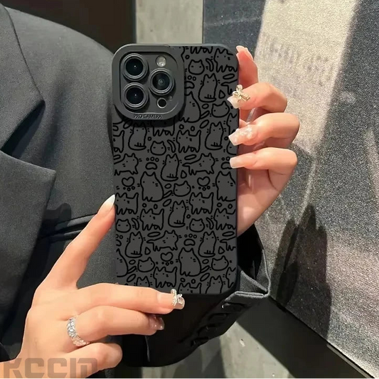 Cute Black Kitten iPhone Case