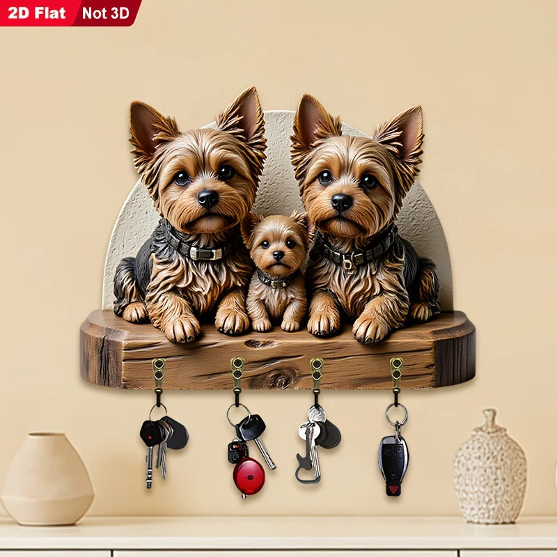 Porte-clés familial Yorkshire Terrier