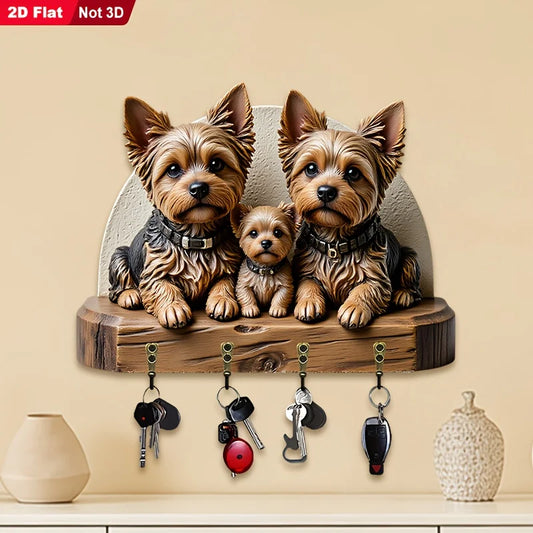 Porte-clés familial Yorkshire Terrier