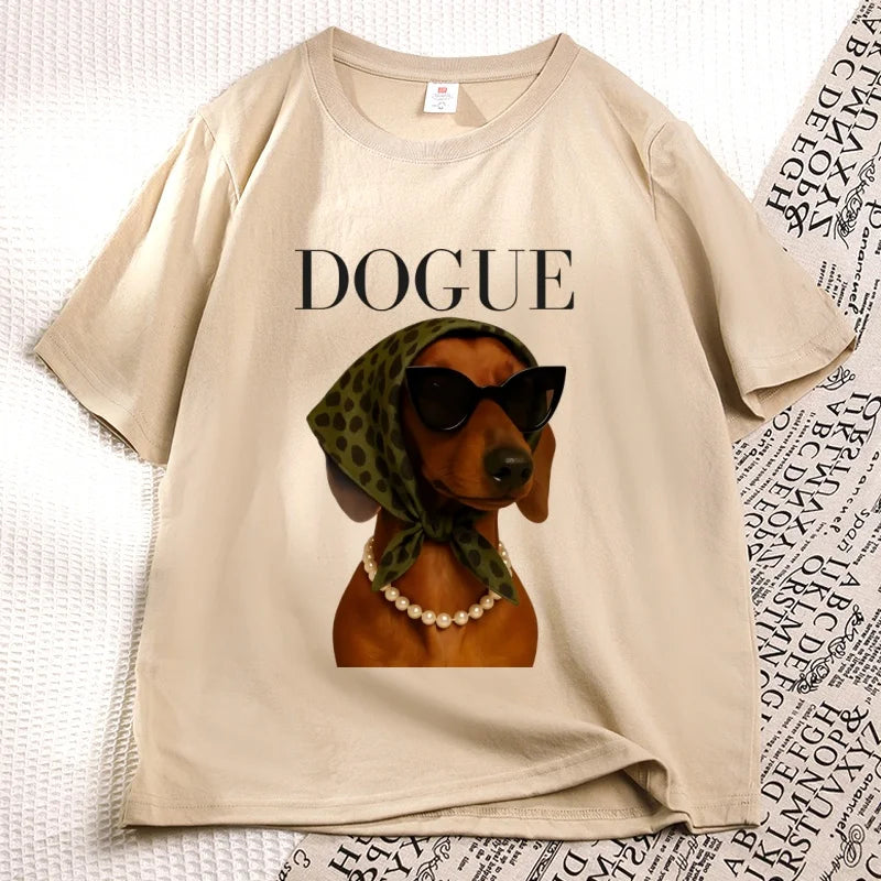 Funny Dachshund "Dogue" T-Shirt