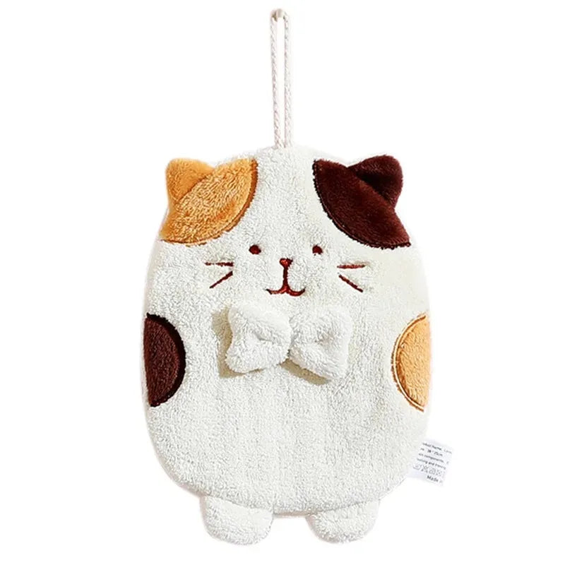 Cute Cat Hanging Towel