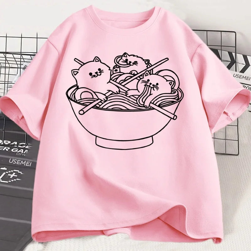 Japanese Cat Ramen T-Shirt