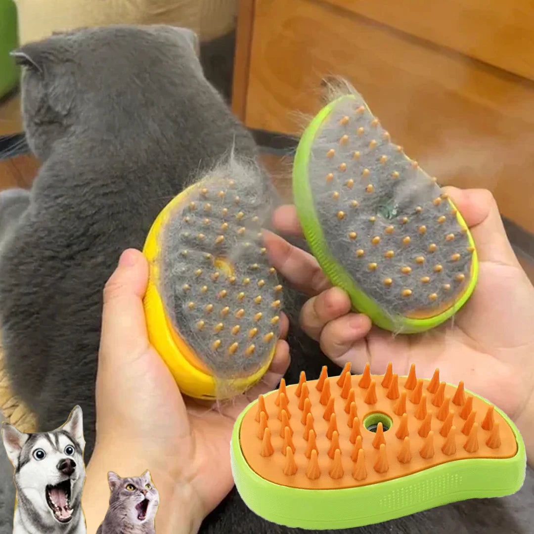 3-in-1 Pet Grooming Brush with Electric Spray