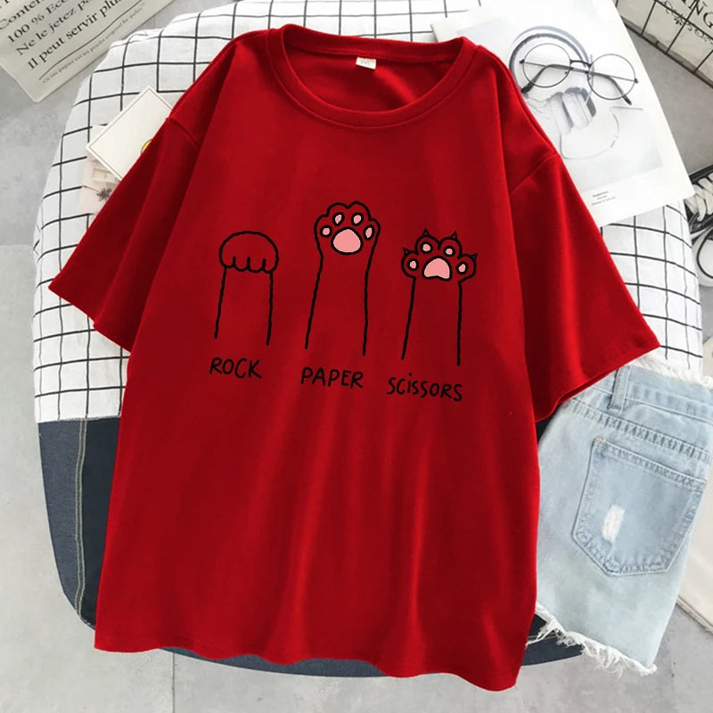 Rock Paper Scissors Funny Cat Shirt