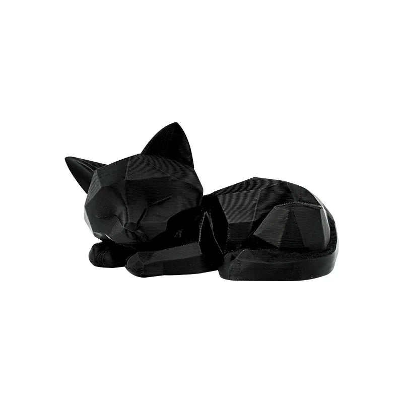 Statua geometrica del gatto 3D per scrivania
