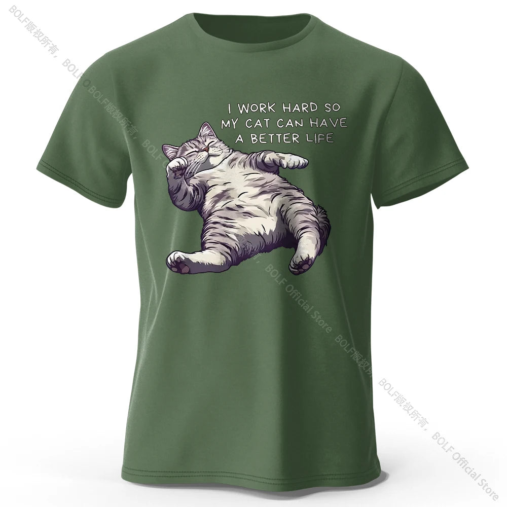 Cat Lover Cotton T-Shirt