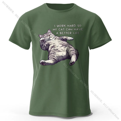 Cat Lover Cotton T-Shirt