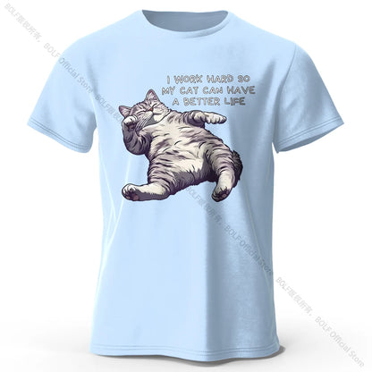 Cat Lover Cotton T-Shirt