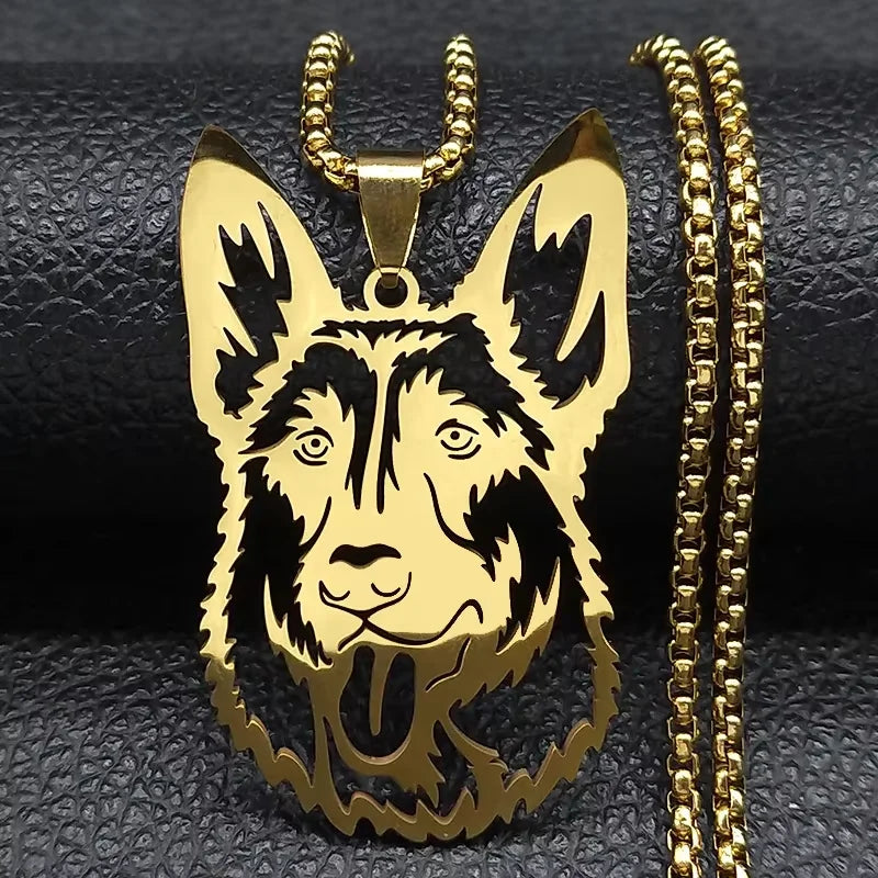 Collana con ciondolo cane pastore tedesco