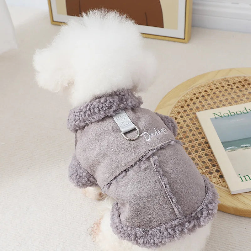 Fleece-Lined Quilted Pet Coat