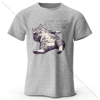 Cat Lover Cotton T-Shirt