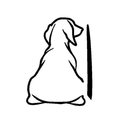 Dog Rear-Window Wiper Vinyl Decal