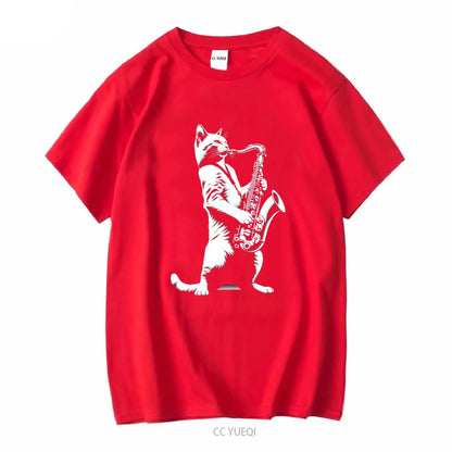 Cat Playing Saxophone Shirt