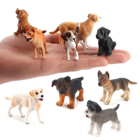 Realistic Miniature Dog Figurines