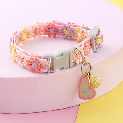 Pet Collar Colorful With Bell