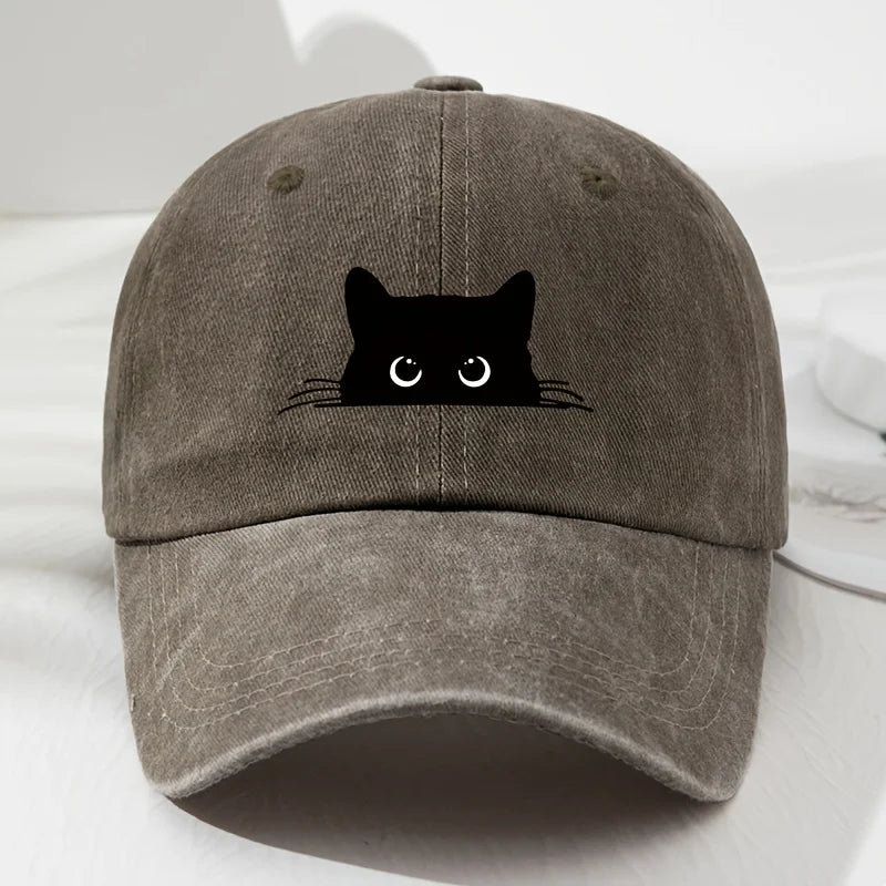 Casquette Vintage Yeux de Chat Mignons
