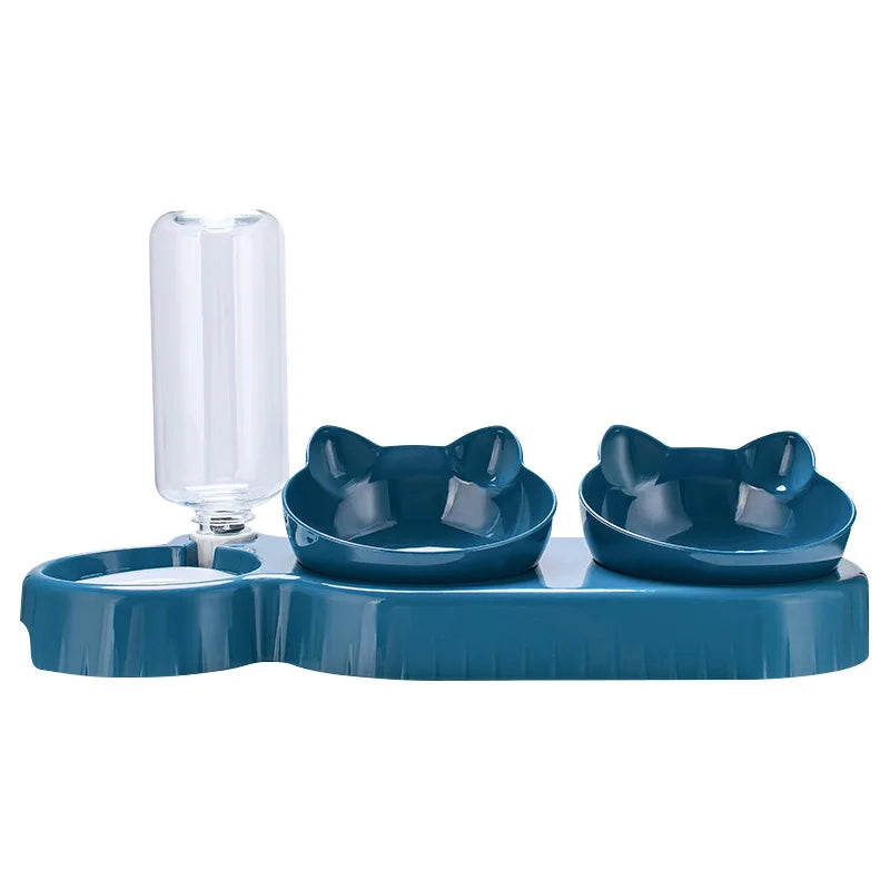 Cat-Shaped Automatic Pet Feeding Station