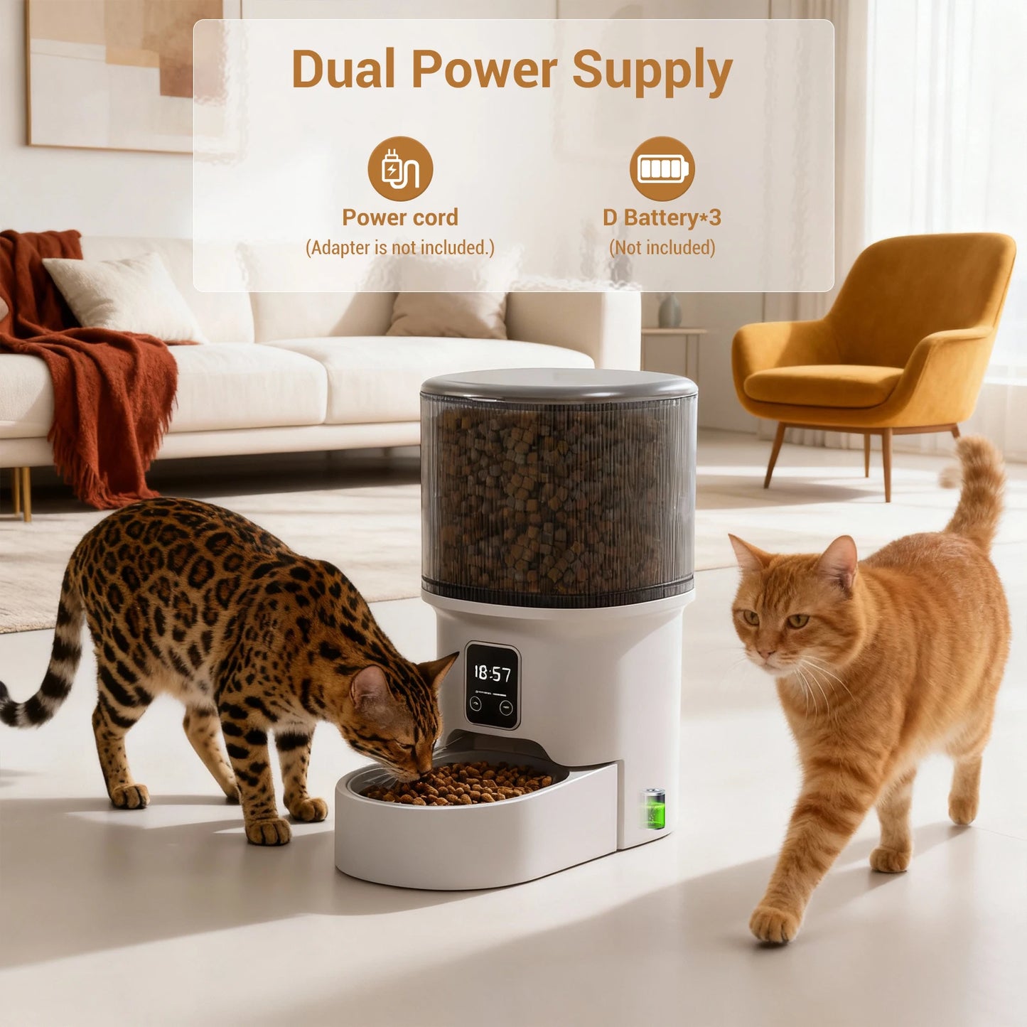 Comedero automático para mascotas de 4 litros