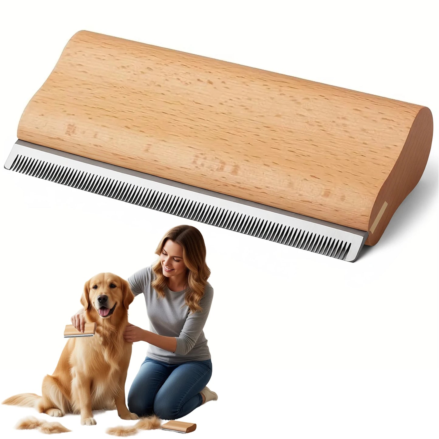 Wooden Pet Grooming Brush