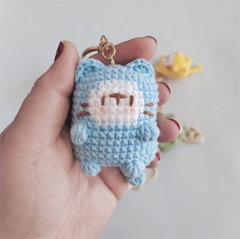 Porte-clés au crochet série chaton