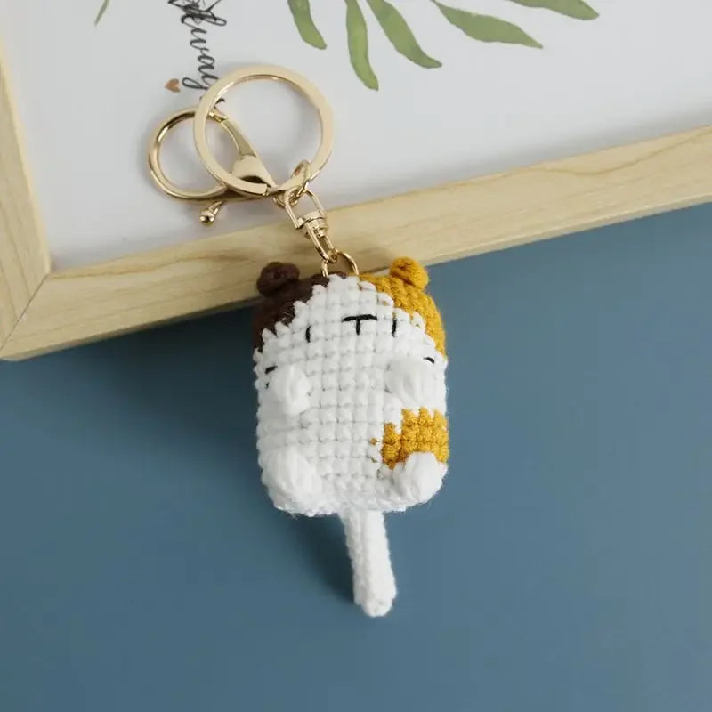 Porte-clés au crochet série chaton