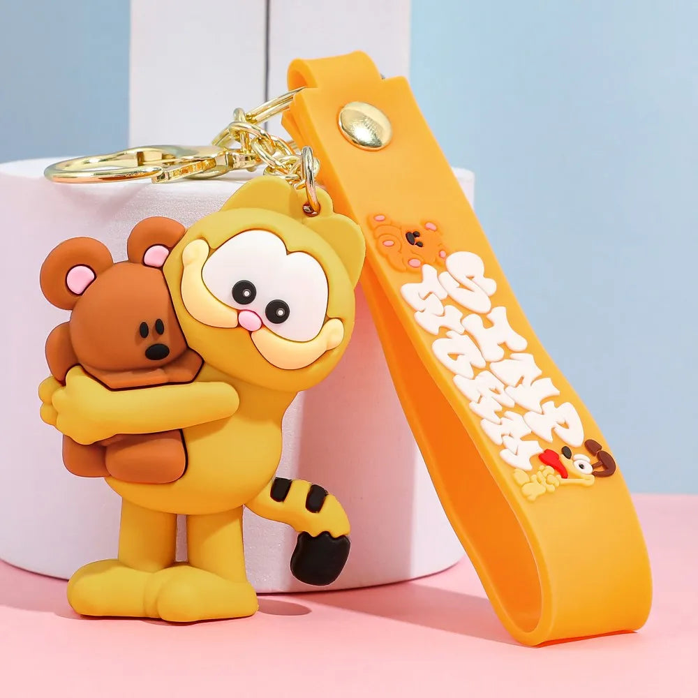 Garfield & Odie Silicone Keychain