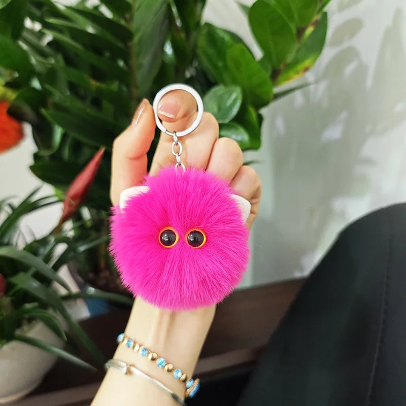 Móc khóa thiết kế bóng mèo đỏ mặt