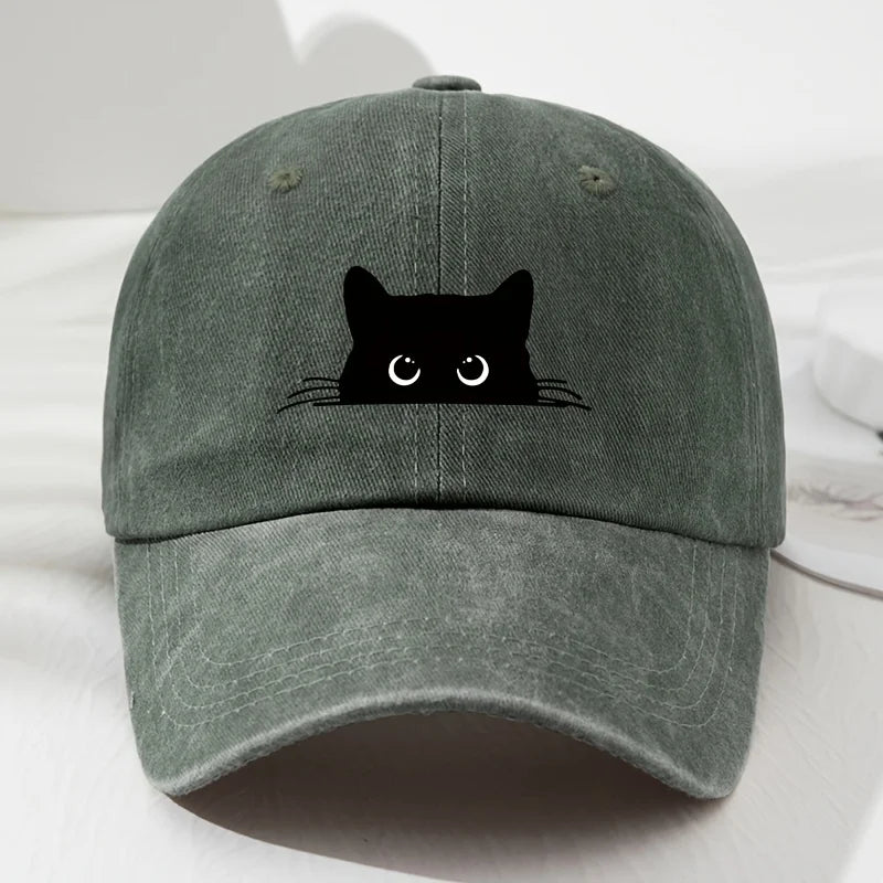 Casquette Vintage Yeux de Chat Mignons