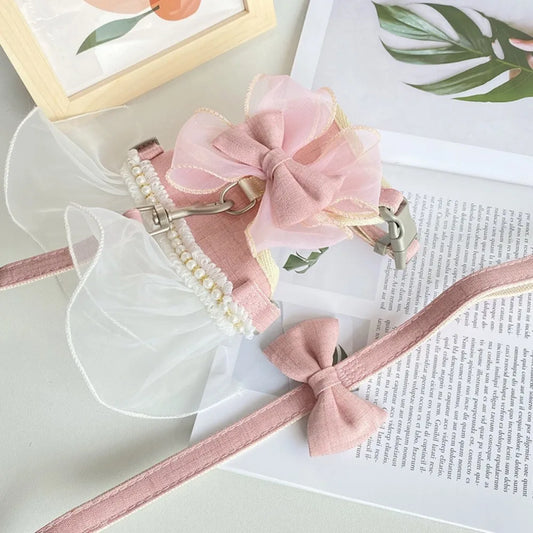 Princess Style Cat Harness Leash