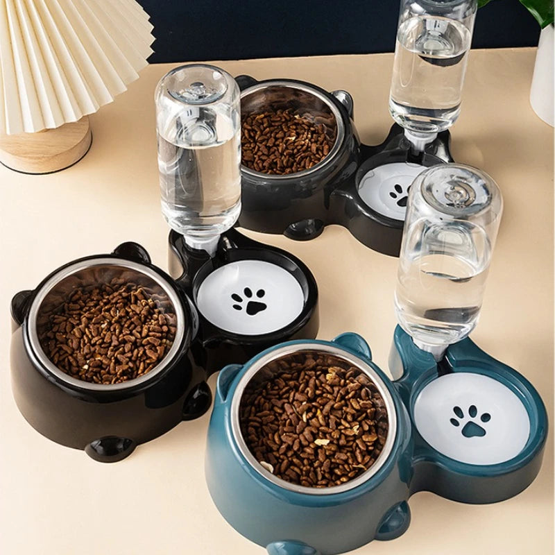 Comedouro para animais de estimação premium e dispensador de água