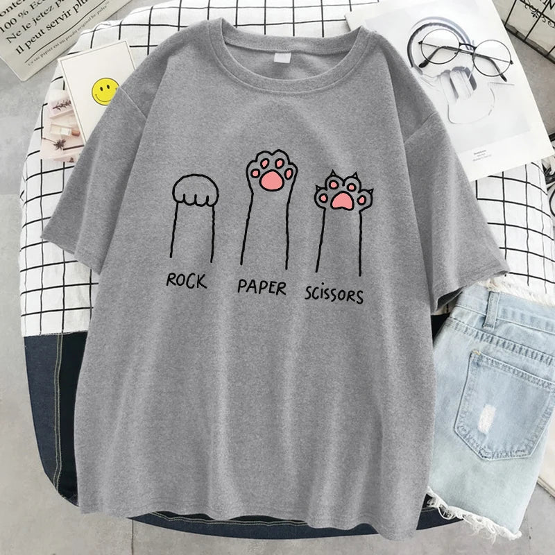 Rock Paper Scissors Funny Cat Shirt