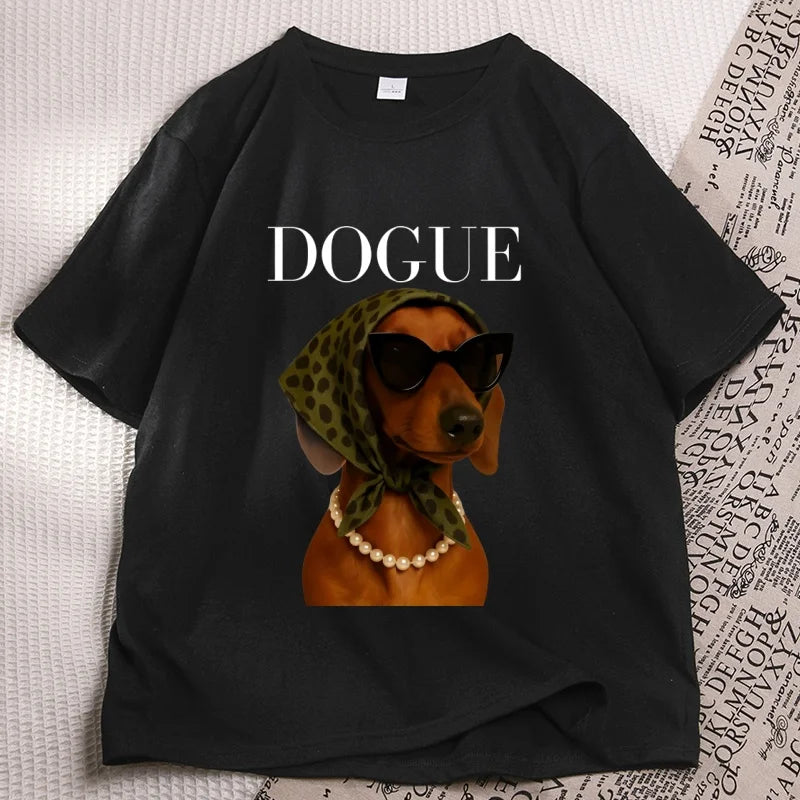 Funny Dachshund "Dogue" T-Shirt