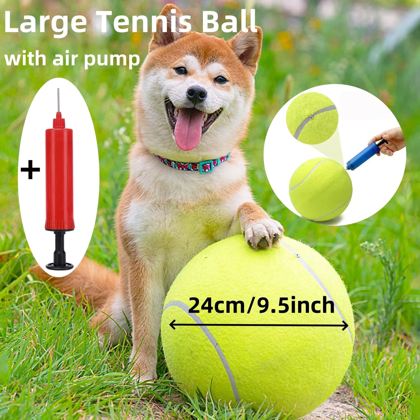 Giant Inflatable Tennis Ball for Dogs