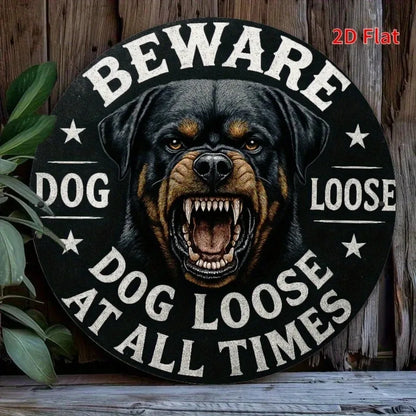 Fierce Rottweiler Méfiez-vous du signe lâche du chien