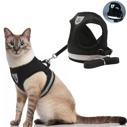 Cat Adjustable Harness Walking