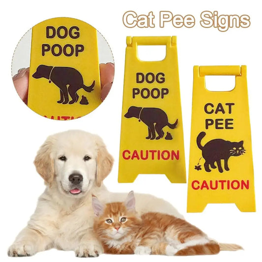 Dog Poop & Cat Pee Caution Signs