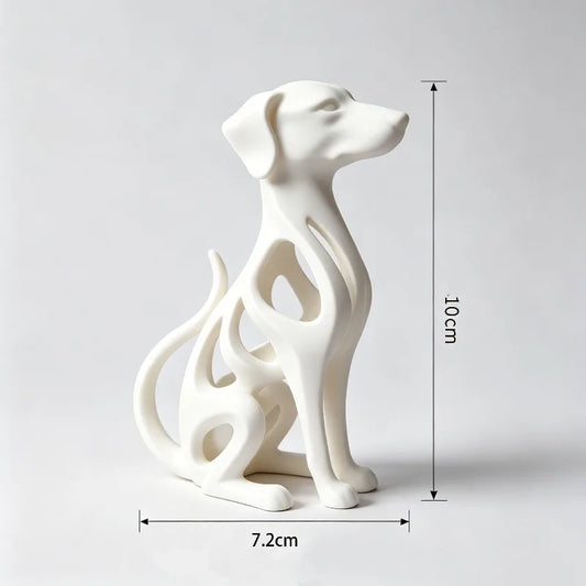 3D-Printed Hollow Dog Statue for Desk and Shelf Decor