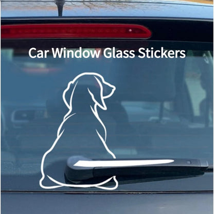 Dog Rear-Window Wiper Vinyl Decal