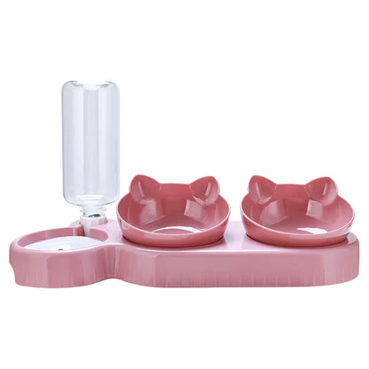 Cat-Shaped Automatic Pet Feeding Station