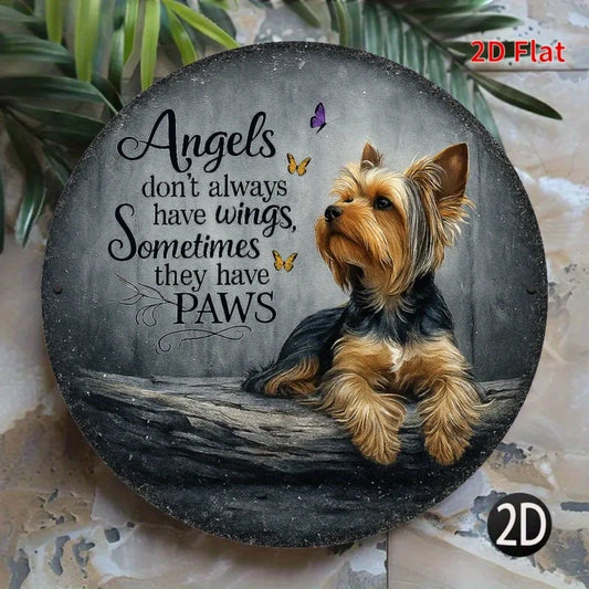 Yorkshire Terrier Guardian Angel Sign