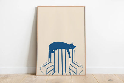 Poster da parete con gatto minimalista