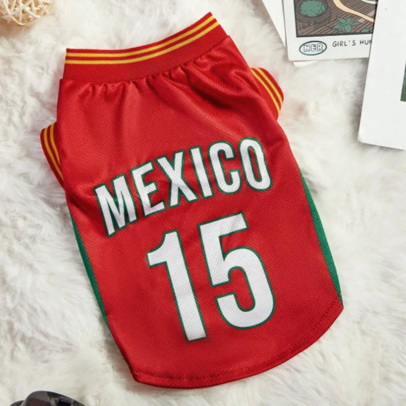 Mexico 15 Dog Soccer Jersey