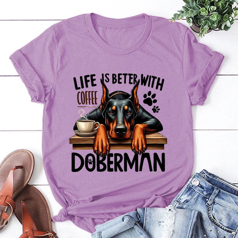Coffee and Dobermans T-Shirts