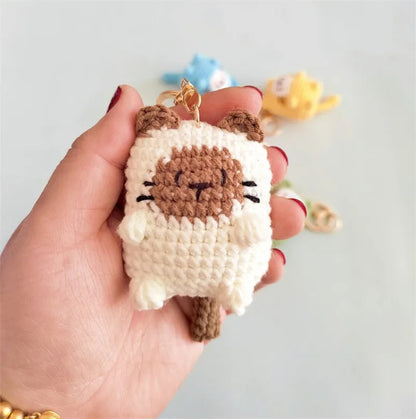 Porte-clés au crochet série chaton