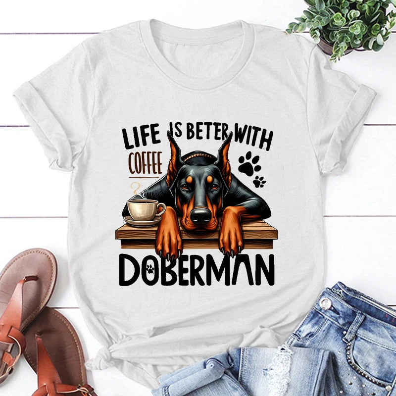 Coffee and Dobermans T-Shirts