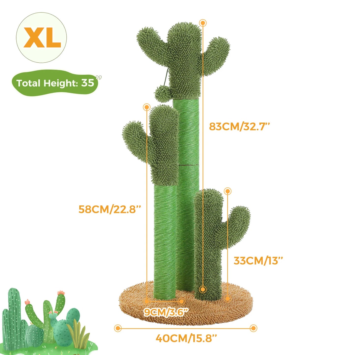 Cactus Cat Sisal Scratching Post