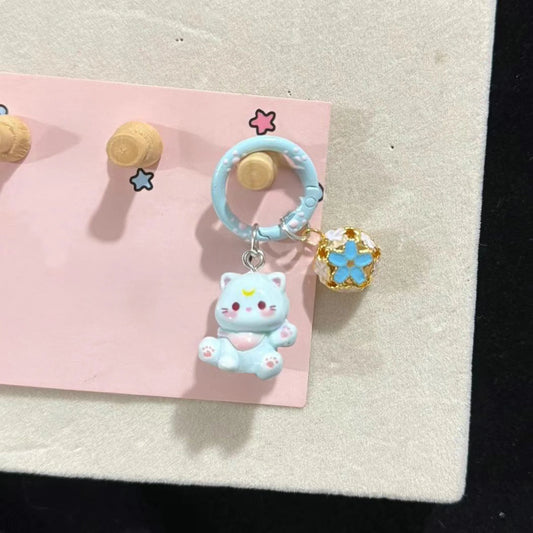 Porte-clés Kitty mignon avec cloche
